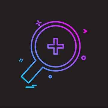 Zoom icon design vector Stock Illustration