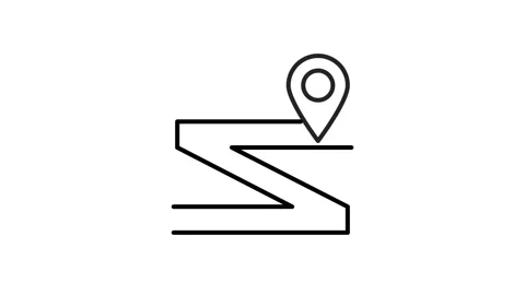 Zoom in icon featuring a magnifying glass over a map, indicating a closer v.. Stock Footage 332988452