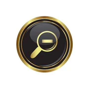 Zoom icon gold Stock Illustration