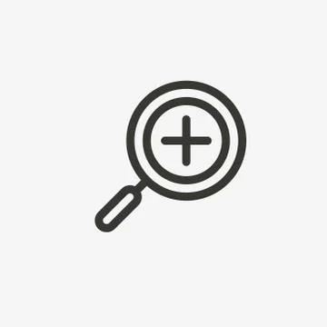 Zoom in icon Illustrazione stock