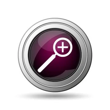 Zoom in icon. internet button on white background.. 스톡 일러스트
