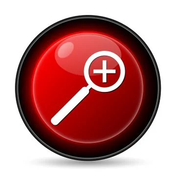 Zoom in icon. internet button on white background.. Stock Illustration