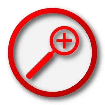 Zoom in icon. Internet button on white  background.. Stock Illustration