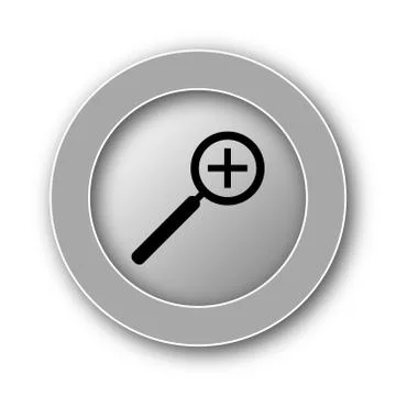 Zoom in icon. Internet button on white background.. Stock Illustration