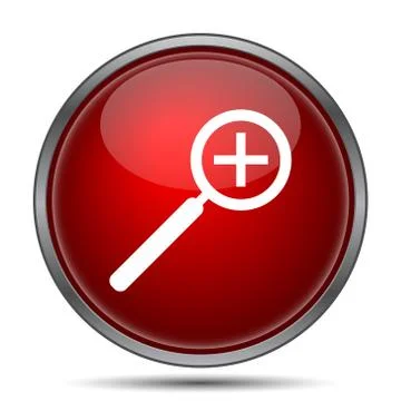 Zoom in icon. Internet button on white background.. Stock Illustration