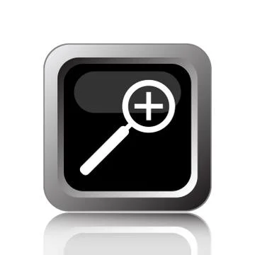 Zoom in icon. Internet button on white background.. Stock Illustration