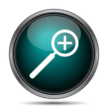 Zoom in icon. Internet button on white background.. Stock Illustration