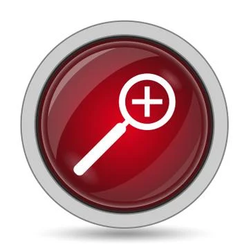 Zoom in icon. Internet button on white background.. Stock Illustration