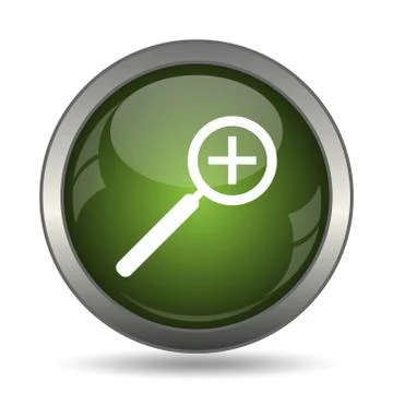 Zoom in icon. Internet button on white background. . Stock Illustration