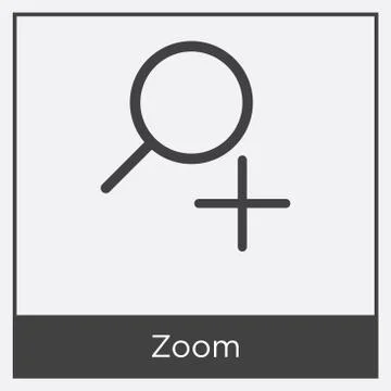 Zoom icon isolated on white background Free Stock Illustration
