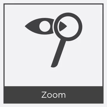 Zoom icon isolated on white background Ilustração Stock Gratuita