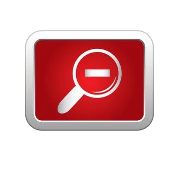 Zoom icon red Stock Illustration