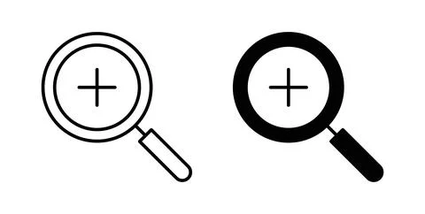 Zoom in icon symbol. Flat Vector illustration Stock Illustration