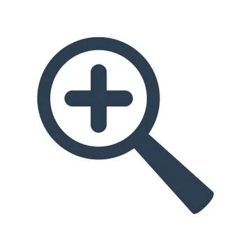 Zoom icon on white background. Illustrazione stock