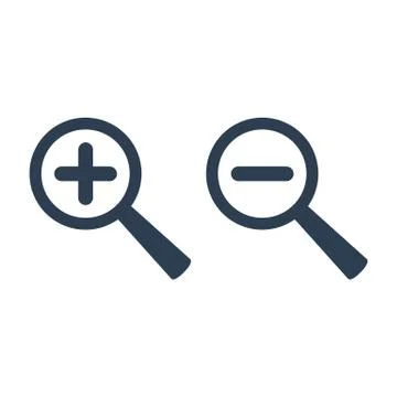 Zoom icon on white background. Stock Illustration