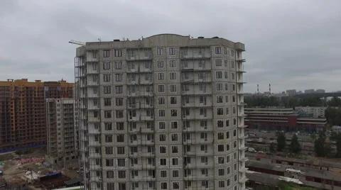 Zoom in Industrial Building Construction Stock Footage 68623139