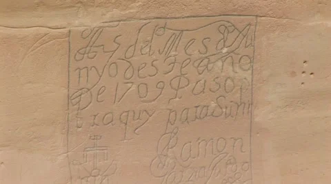 Zoom into inscriptions Stock Footage 61575473