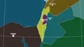 Zoom-in on Israel outlined. Administrative 4k or 4k+ Resolution