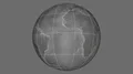 Zoom-in on Laos extruded. Grayscale 4k or 4k+ Resolution