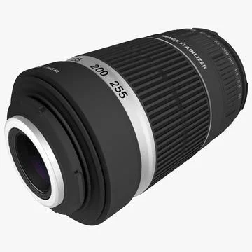 Zoom Lens Canon EF-S 55-250mm 3D Model