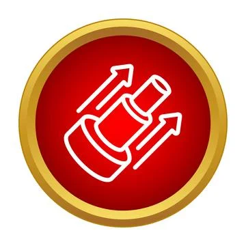 Zoom lens icon representing optical magnification technology Stock Illustration