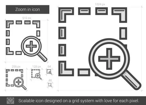 Zoom in line icon Stock Illustration