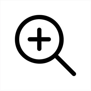 Zoom line icon vector illustration isolated on white background Illustrazione stock