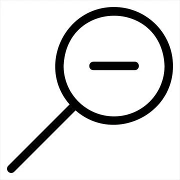 Zoom line icon vector illustration isolated on white background Illustrazione stock