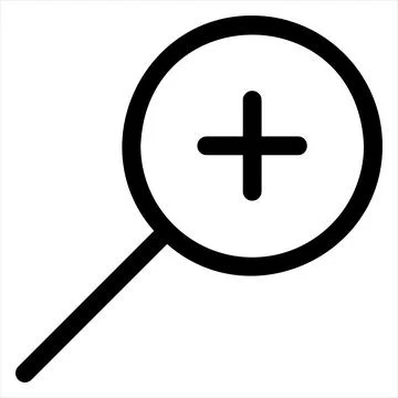 Zoom line icon vector illustration isolated on white background Illustrazione stock
