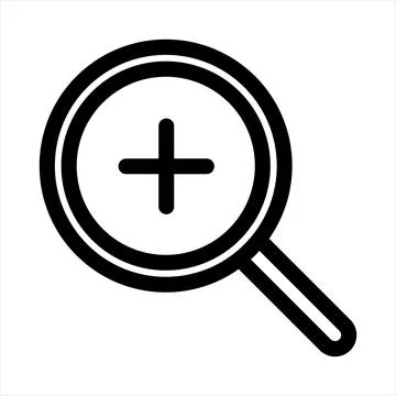 Zoom in line icon vector illustration isolated on white background Illustrazione stock