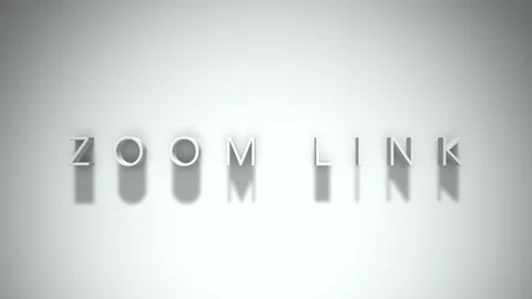 Zoom link 3D title animation with shadows on a white background Stock Footage 297569987