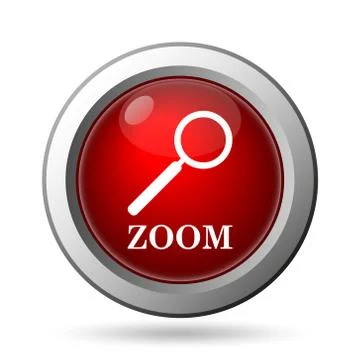 Zoom with loupe icon. Internet button on white background.. Stock Illustration