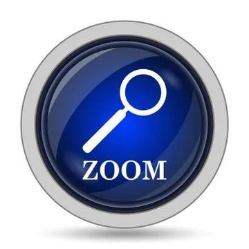 Zoom with loupe icon. Internet button on white background.. Stock Illustration