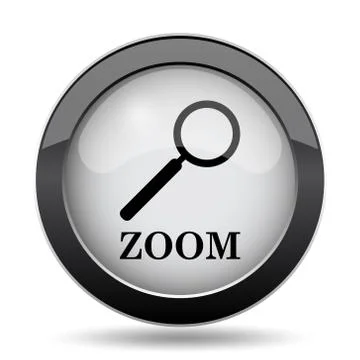Zoom with loupe icon. Internet button on white background.. Stock Illustration