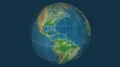 Zoom-in on Madagascar outlined. Physical 4k or 4k+ Resolution