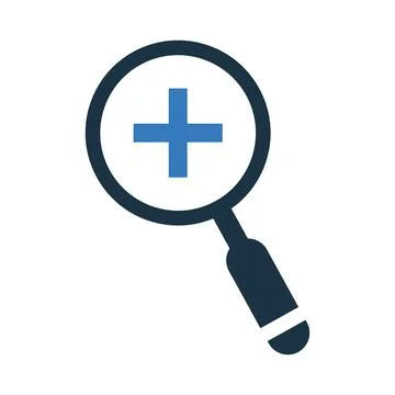 In, zoom, magnify icon. Simple editable vector design isolated on a white b.. Ilustração Stock