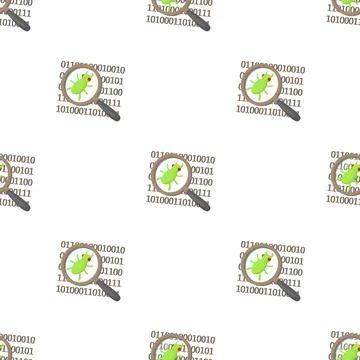 Zoom on a malicious binary code pattern seamless vector Stock Illustration