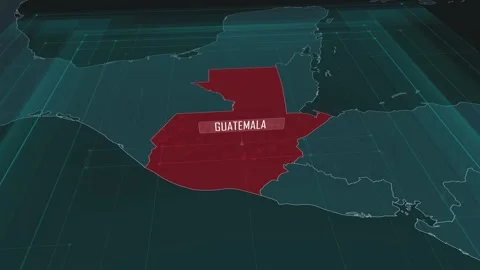 Zoom in to the map of Guatemala, with text and textless Stock Footage 301129166