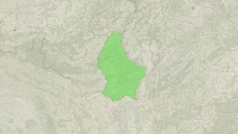 Zoom in to the map of Luxemburg with text, textless, and with flag Stock Footage 206878231