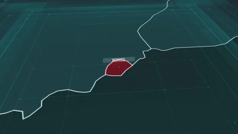 Zoom in to the map of Monaco, with text and textless Stock Footage 301482507
