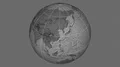 Zoom-in on Mexico outlined. Grayscale contrasted 4k or 4k+ Resolution