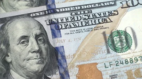 Zoom motion close-up view on dollar bills Stock Footage 61217815