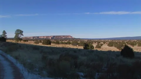 Zoom into mountain from trail Stock Footage 61575591