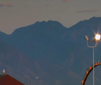 Zoom from mountains to Carnival Stock Footage 21678658