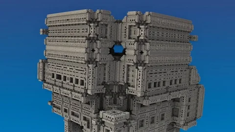 Zoom out of 3D fractal composition Stock-Footage 115570012