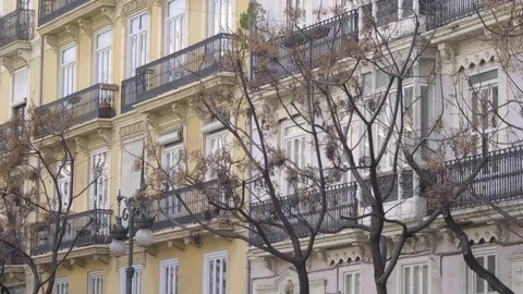 Zoom Out of Apartment Complex - Valencia Spain Stock Footage 73252196