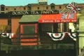 Zoom out from Boston Tea Party museum and ship Footage