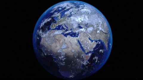Zoom out of Bulgaria through clouds to see the Earth from space. Stock Footage 133463887