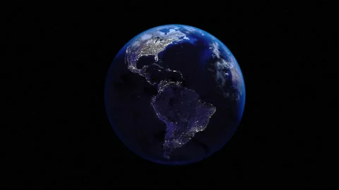 Zoom out of Chile through clouds to see the Earth from space. Stock Footage 133877298