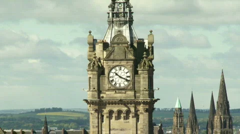 Zoom out from Clock Stock Footage